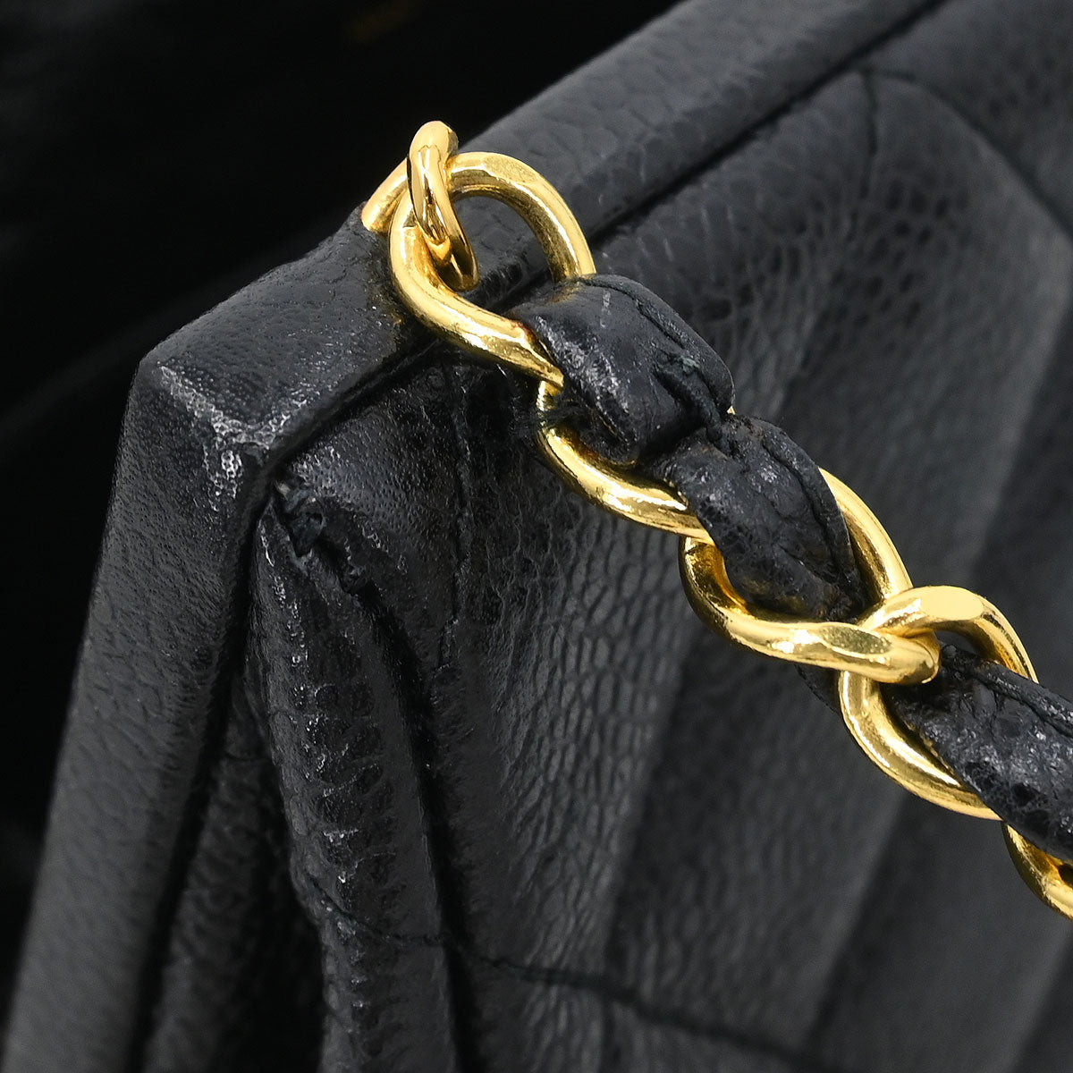 Chanel 1994-1996 Black Caviar Shoulder Bag