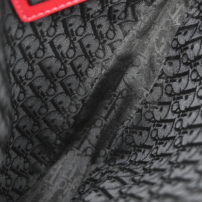 Christian Dior Red Canvas Dior's Victim Limited Saddle Handbag