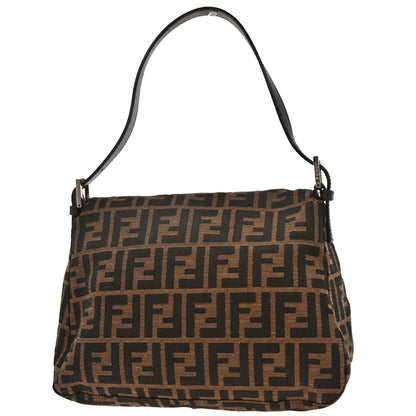 Fendi Brown Canvas Zucca Mamma Baguette Handbag