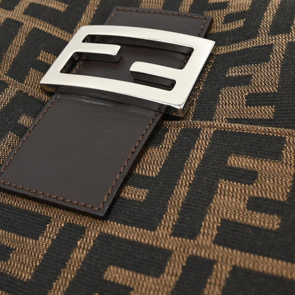 Fendi Brown Canvas Zucca Mamma Baguette Handbag