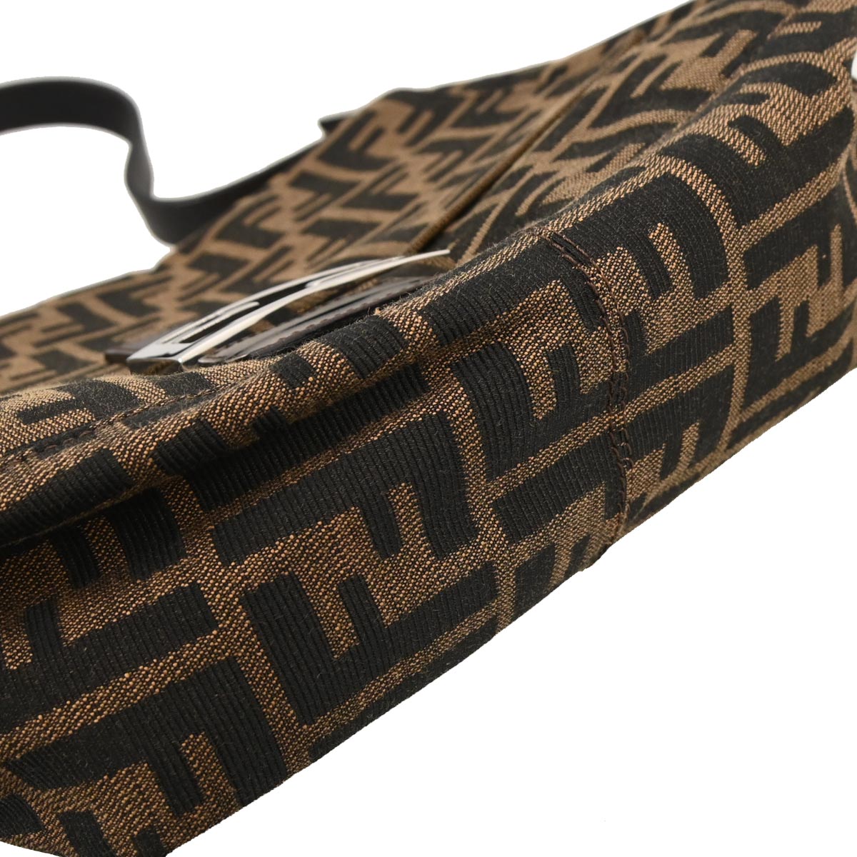Fendi Brown Canvas Zucca Mamma Baguette Handbag