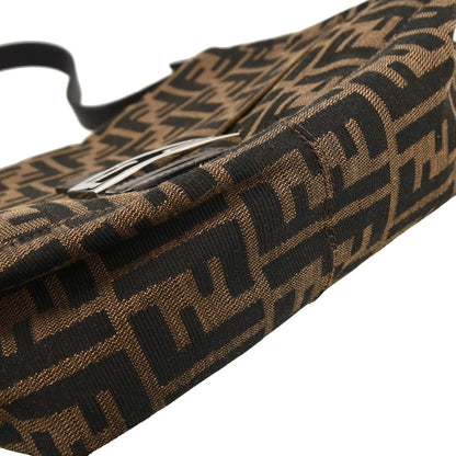 Fendi Brown Canvas Zucca Mamma Baguette Handbag