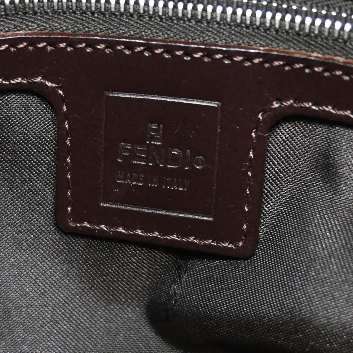 Fendi Brown Canvas Zucca Mamma Baguette Handbag