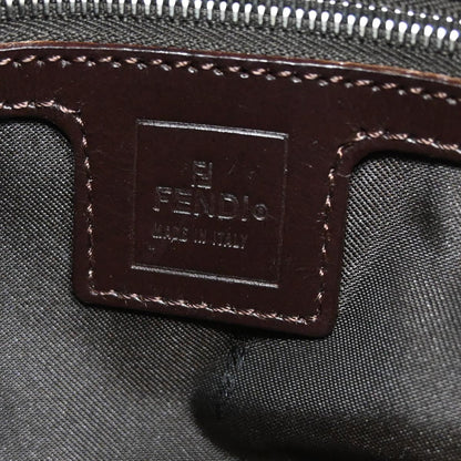 Fendi Brown Canvas Zucca Mamma Baguette Handbag
