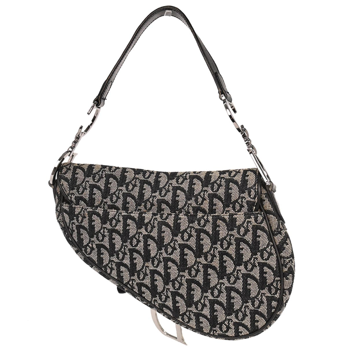 Christian Dior Black Trotter Saddle Handbag