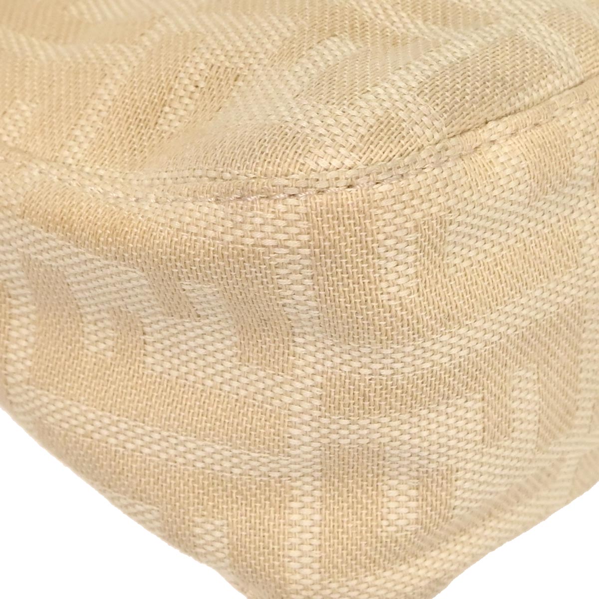 Fendi Beige Linen Zucca Handbag