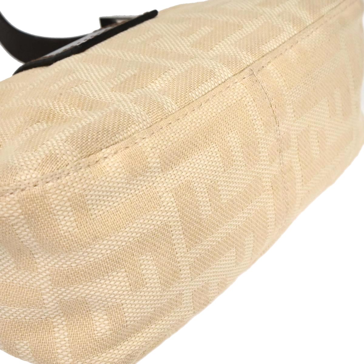Fendi Beige Linen Zucca Handbag