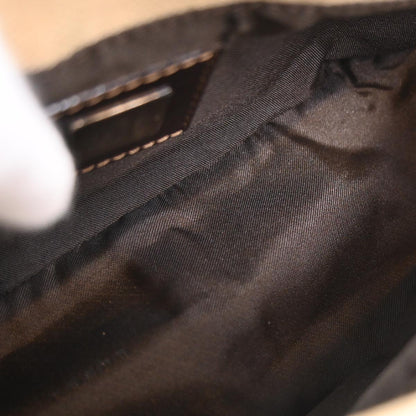 Fendi Beige Linen Zucca Handbag