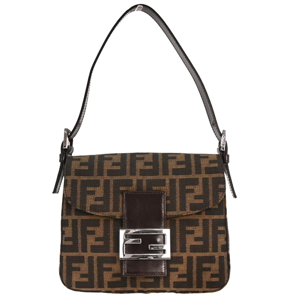 Fendi Brown Canvas Zucca Handbag