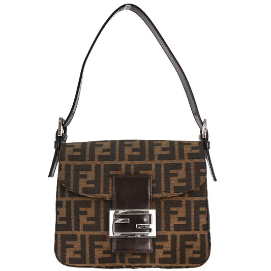 Fendi Brown Canvas Zucca Handbag