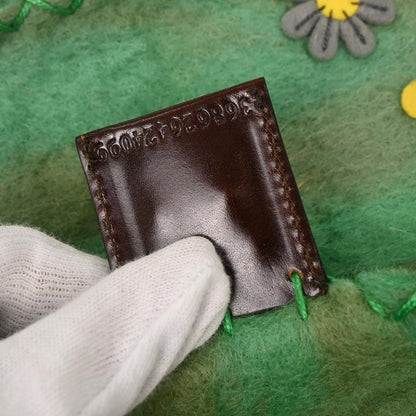 Fendi Green Wool Floral Baguette Handbag