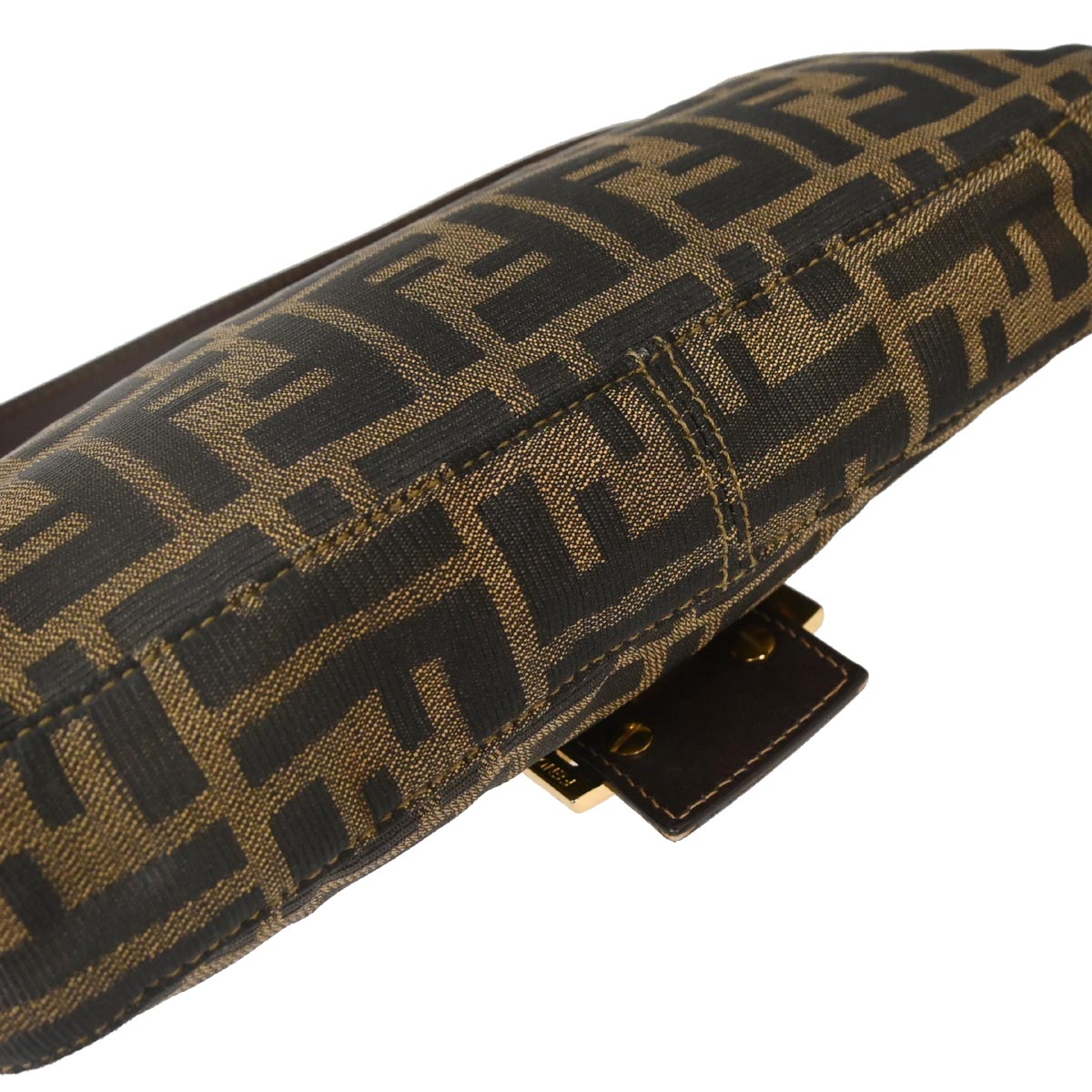 Fendi Brown Canvas Zucca Baguette Handbag