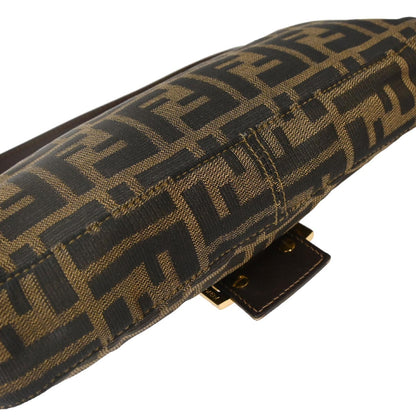 Fendi Brown Canvas Zucca Baguette Handbag