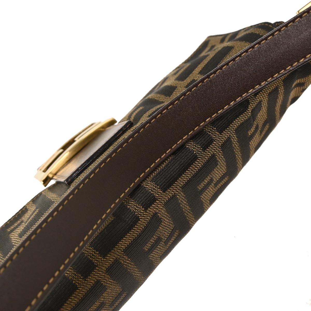 Fendi Brown Canvas Zucca Baguette Handbag