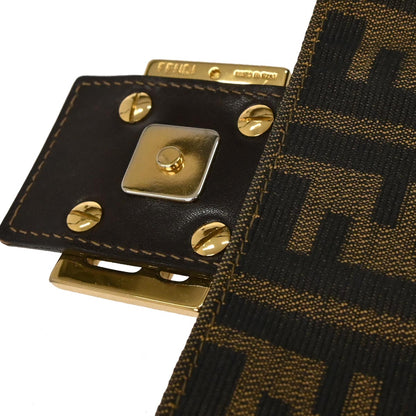 Fendi Brown Canvas Zucca Baguette Handbag