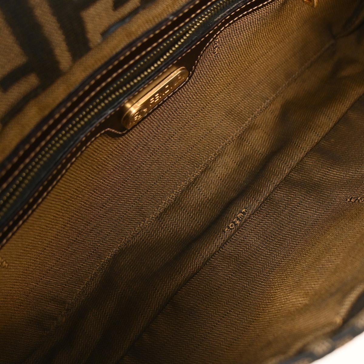 Fendi Brown Canvas Zucca Baguette Handbag