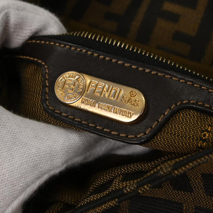 Fendi Brown Canvas Zucca Baguette Handbag
