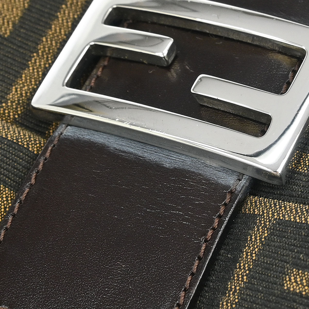 Fendi Brown Zucca Baguette Handbag