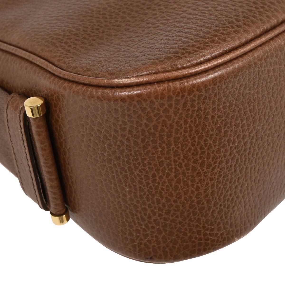 Hermes Marron Fonce Courchevel Tsako Shoulder Bag