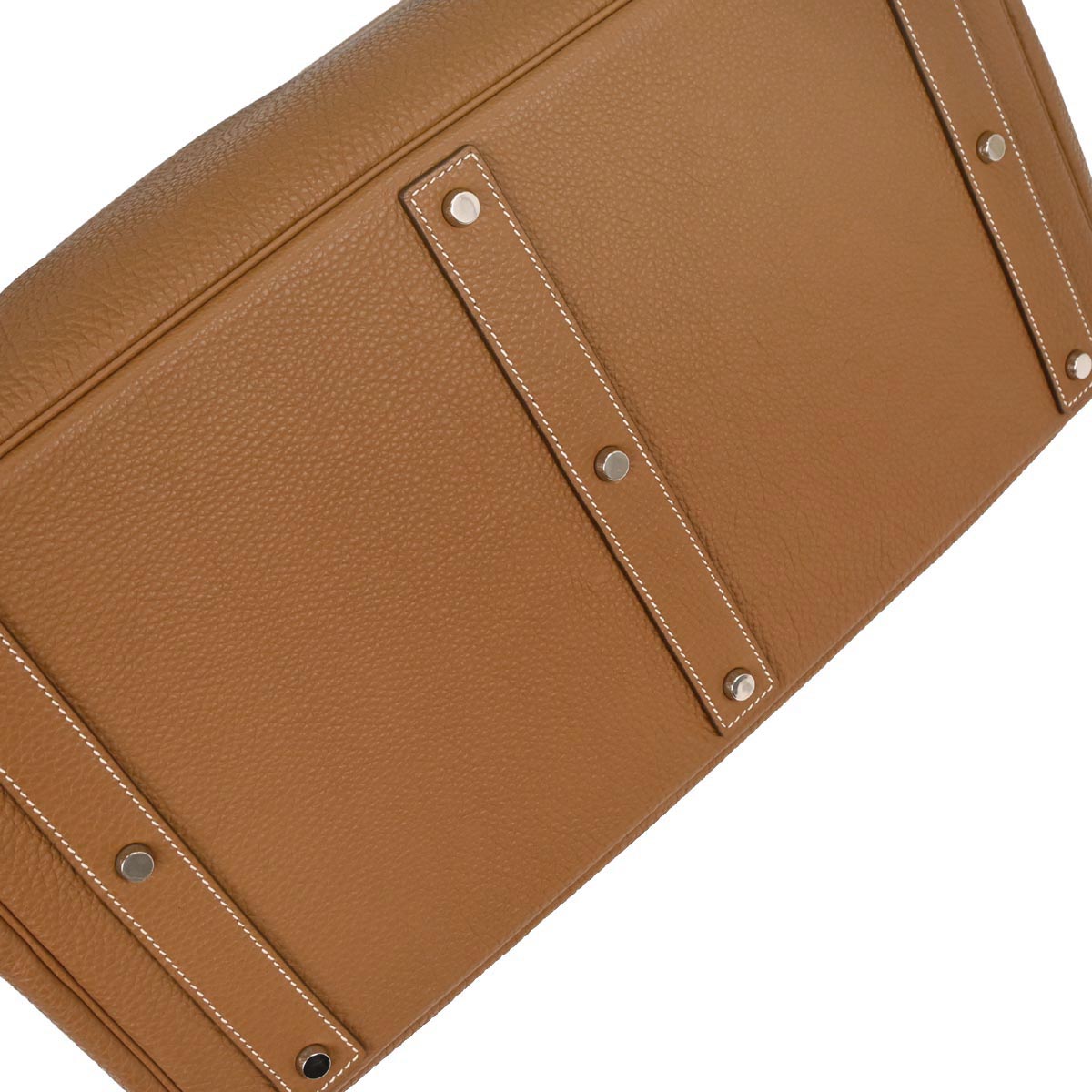 Hermes Gold Taurillon Clemence Haut a Courroies 50 Handbag