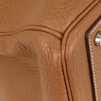Hermes Gold Taurillon Clemence Haut a Courroies 50 Handbag