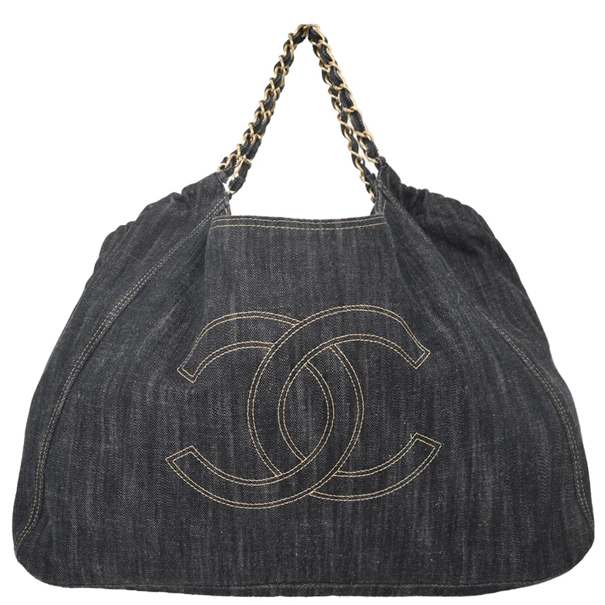 Chanel 2006-2008 Indigo Denim Coco Cabas Tote Handbag