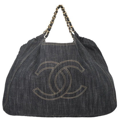 Chanel 2006-2008 Indigo Denim Coco Cabas Tote Handbag