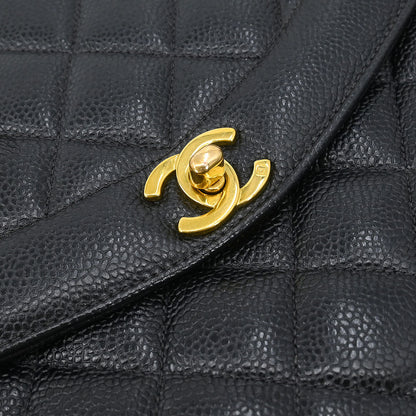 Chanel 1996-1997 Black Caviar Camera Bag Large