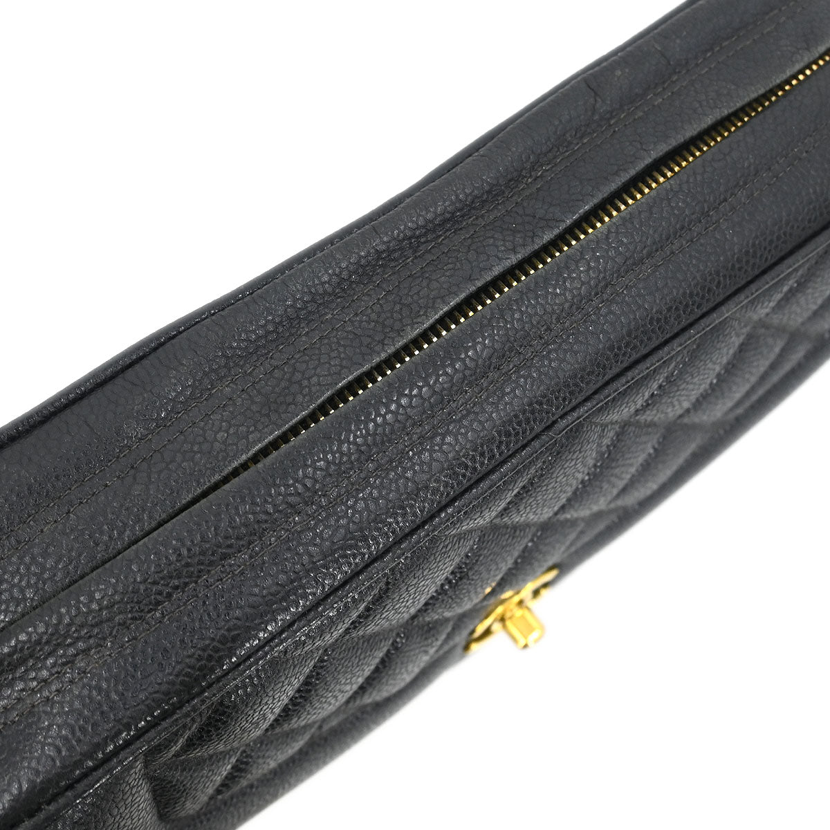 Chanel 1996-1997 Black Caviar Camera Bag Large