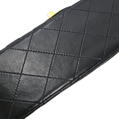 Chanel 2000-2002 Black Lambskin Small Classic Double Flap Shoulder Bag