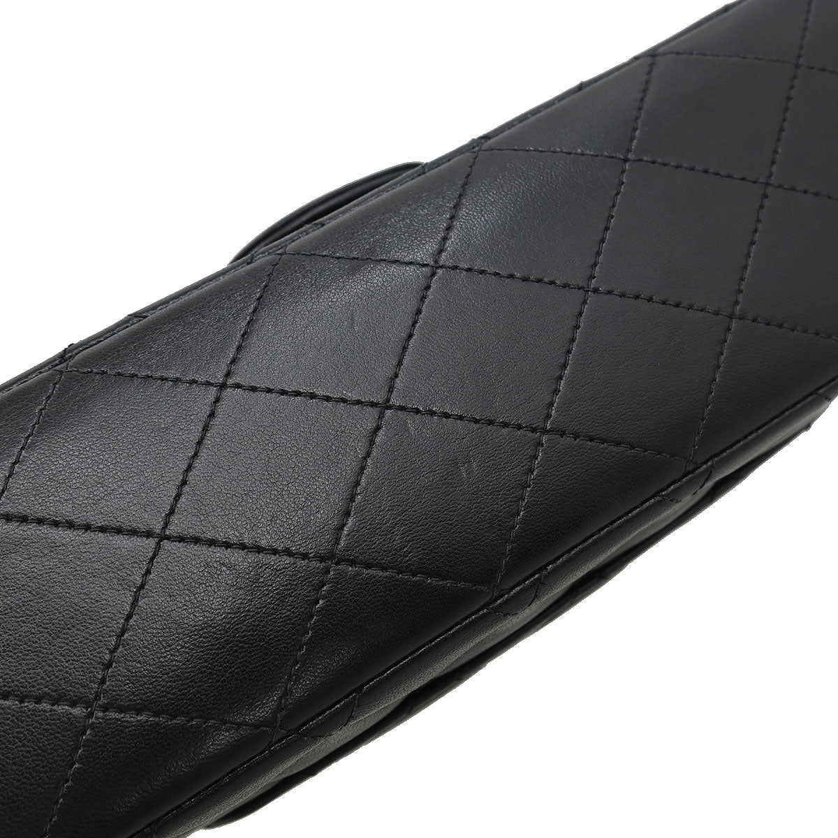 Chanel 1994-1996 Black Lambskin Medium Classic Double Flap Shoulder Bag