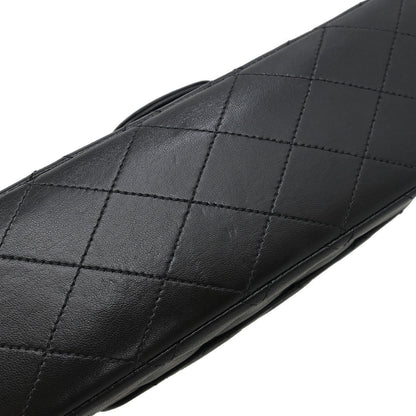 Chanel 1994-1996 Black Lambskin Medium Classic Double Flap Shoulder Bag