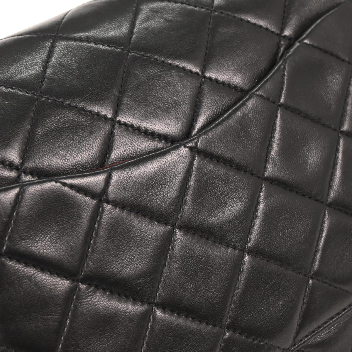 Chanel 1996-1997 Black Lambskin Medium Classic Double Flap Shoulder Bag