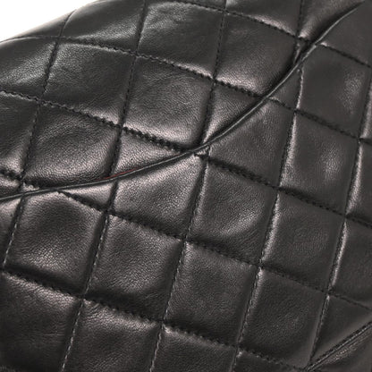 Chanel 1996-1997 Black Lambskin Medium Classic Double Flap Shoulder Bag