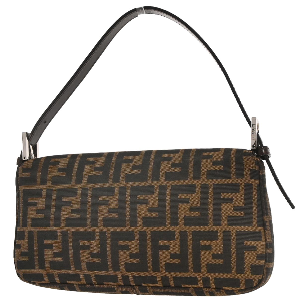 Fendi Brown Canvas Zucca Baguette Handbag
