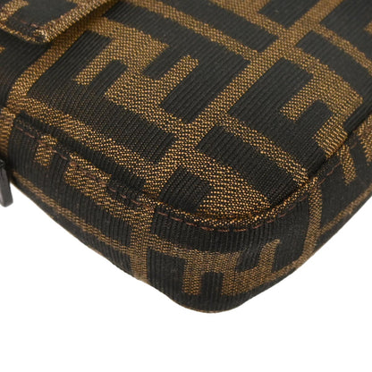 Fendi Brown Canvas Zucca Baguette Handbag