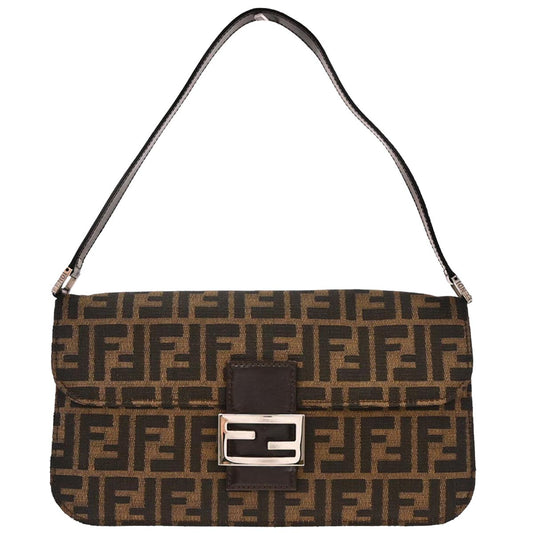 Fendi Brown Canvas Zucca Handbag