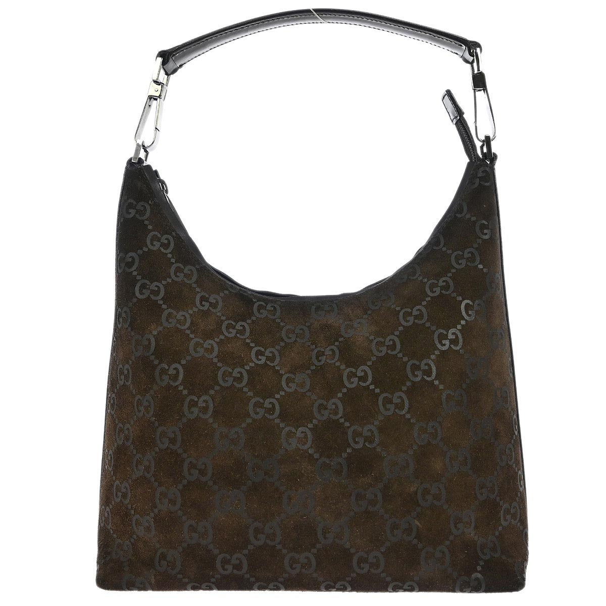 Gucci Brown Suede GG Hobo Handbag
