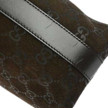 Gucci Brown Suede GG Hobo Handbag