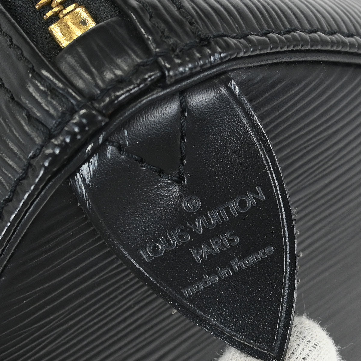 Louis Vuitton Black Epi Speedy 25 Handbag M43012