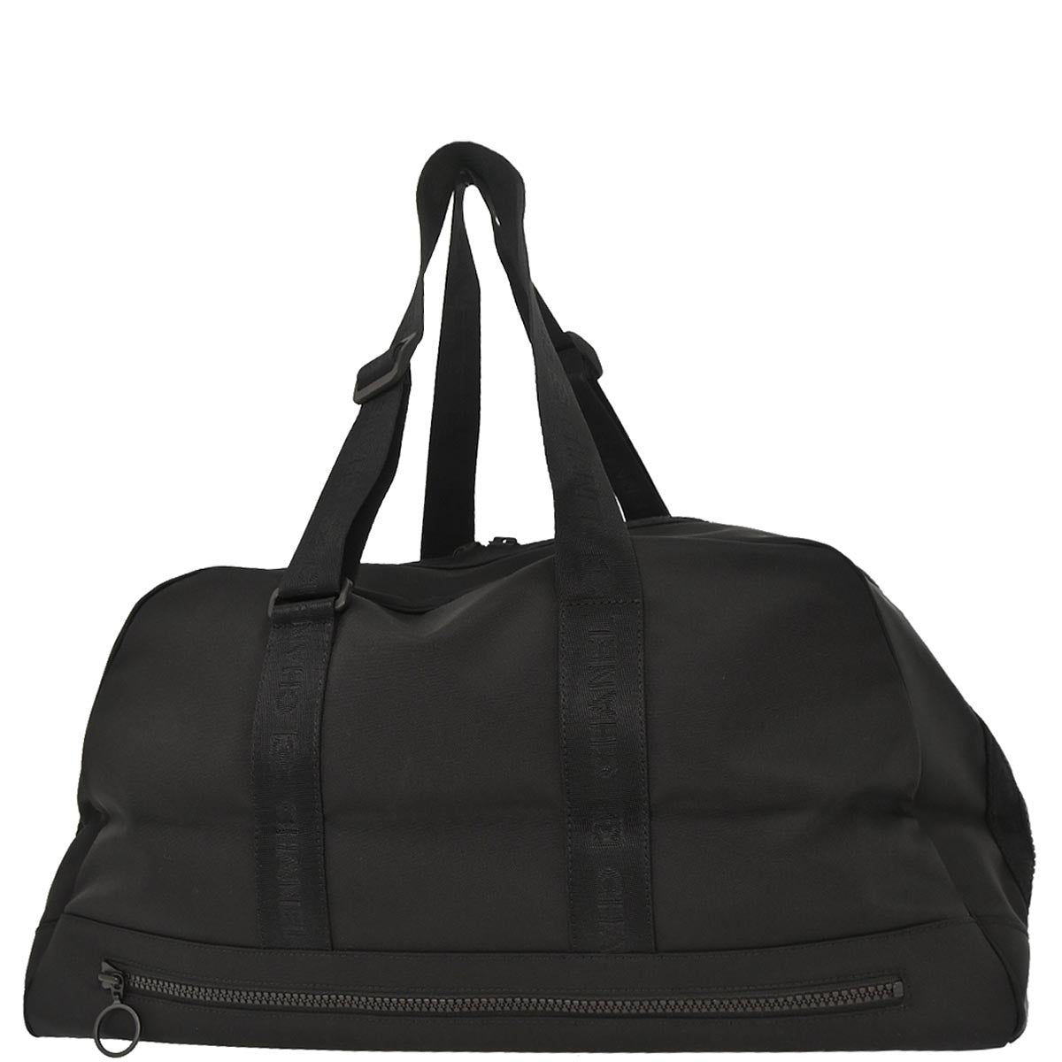 Chanel 2002-2003 Black Nylon Sport Line Duffle Gym Handbag