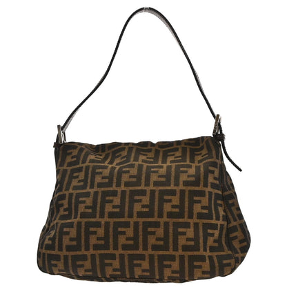 Fendi Brown Canvas Zucca Mamma Baguette Handbag