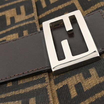 Fendi Brown Canvas Zucca Mamma Baguette Handbag