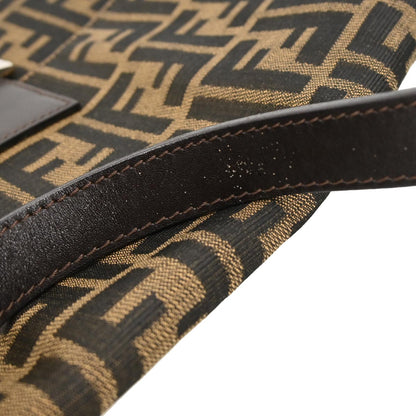 Fendi Brown Canvas Zucca Mamma Baguette Handbag