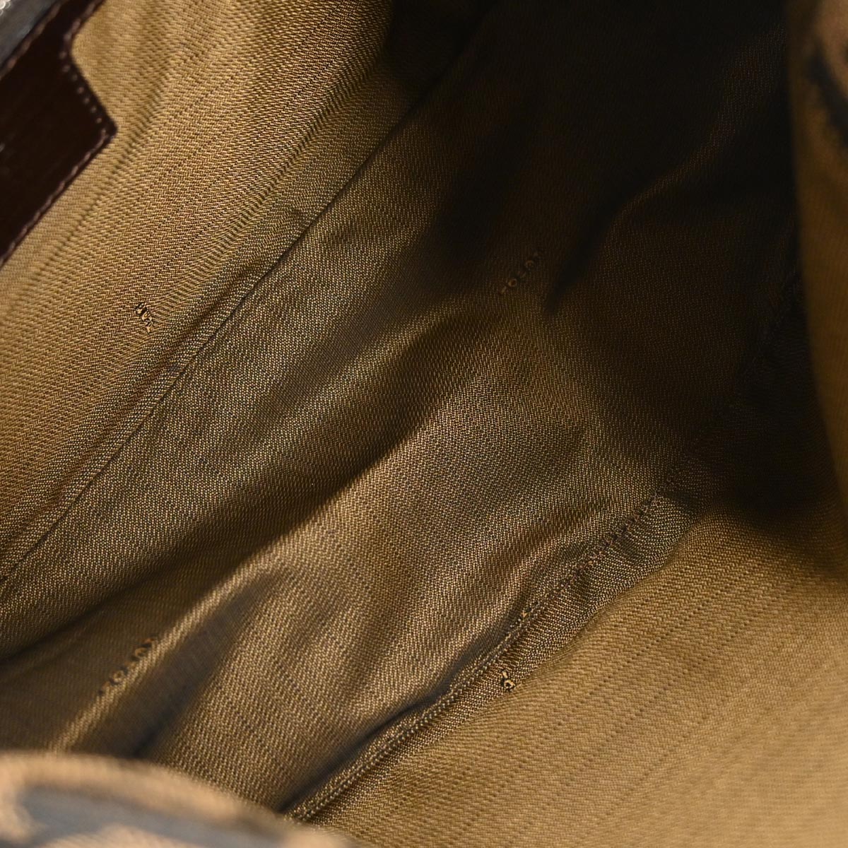 Fendi Brown Canvas Zucca Mamma Baguette Handbag