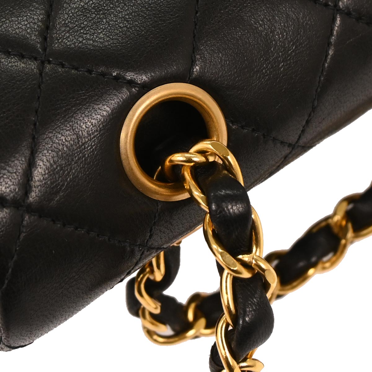 Chanel 1994-1996 Black Lambskin Medium Classic Double Flap Shoulder Bag