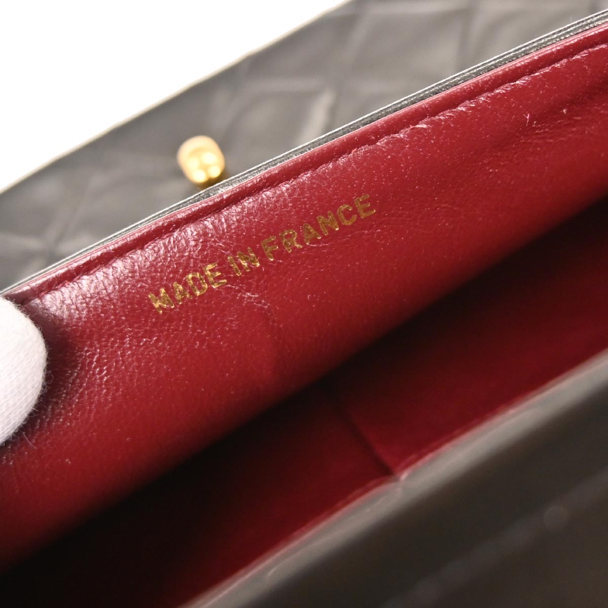 Chanel 1994-1996 Black Lambskin Medium Classic Double Flap Shoulder Bag