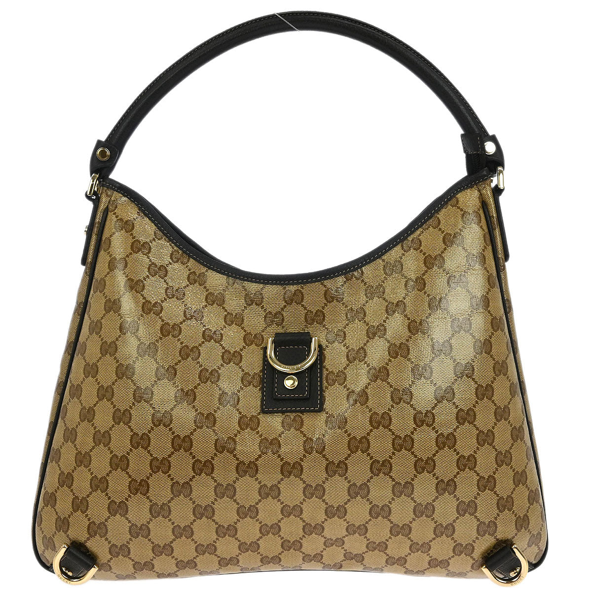 Gucci Beige PVC GG Abbey D Ring Hobo Handbag