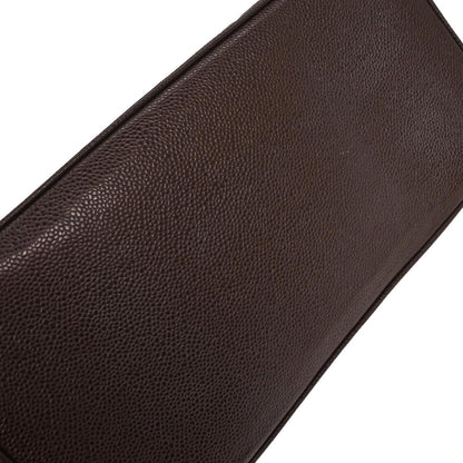 Chanel 2002-2003 Brown Caviar Medallion Tote Handbag