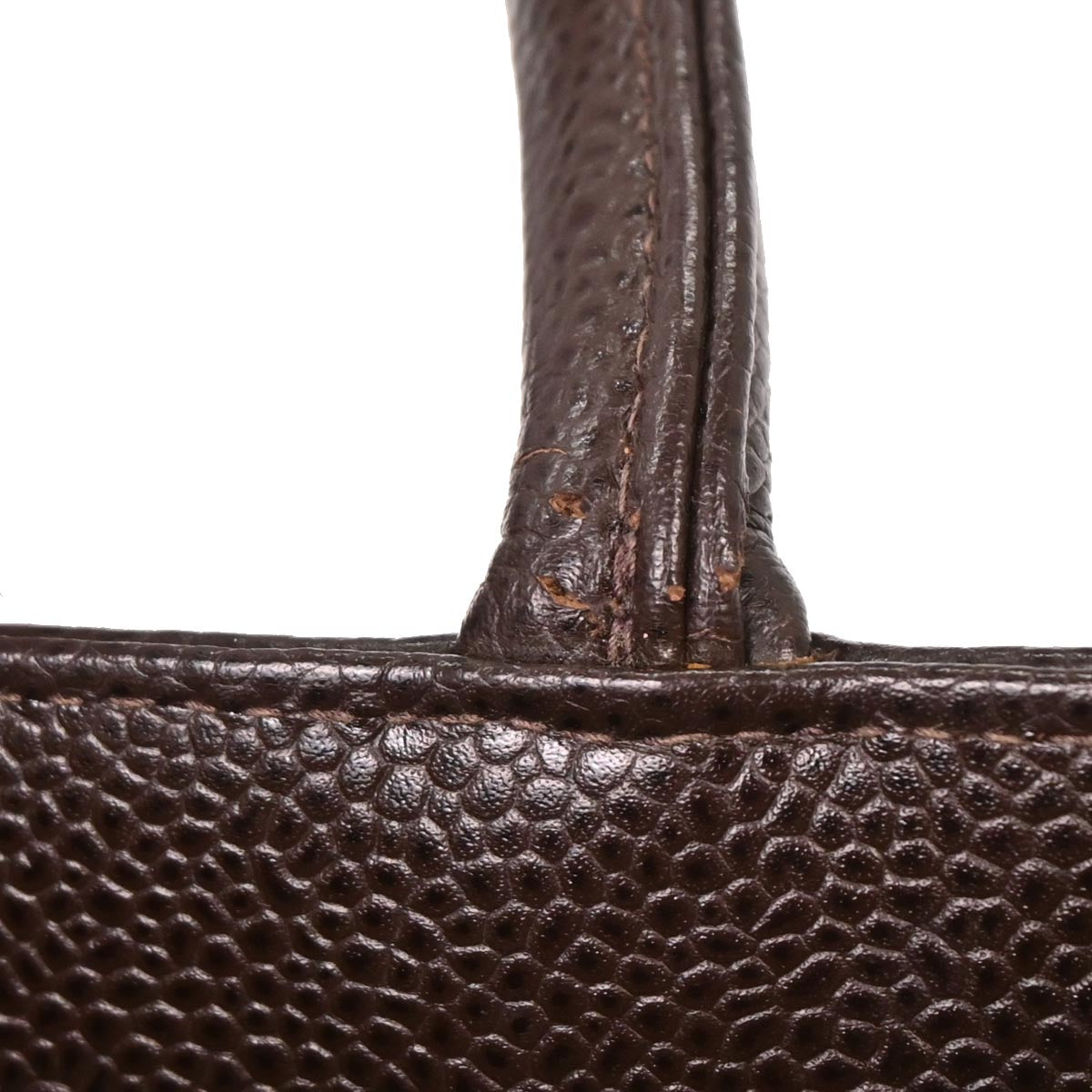 Chanel 2002-2003 Brown Caviar Medallion Tote Handbag